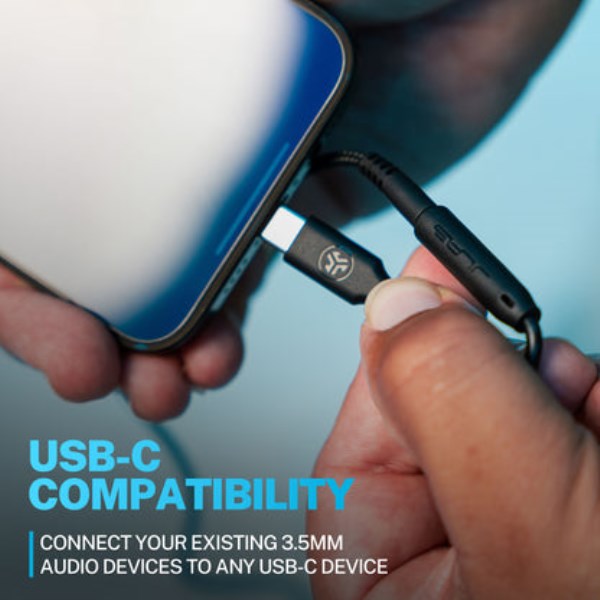 Jlab USB-C to 3.5 Adapter Accessories Black | G921H0XN3Su